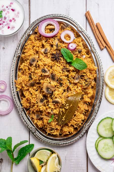 mushroom briyani 2