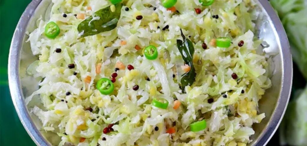 cabbage poriyal