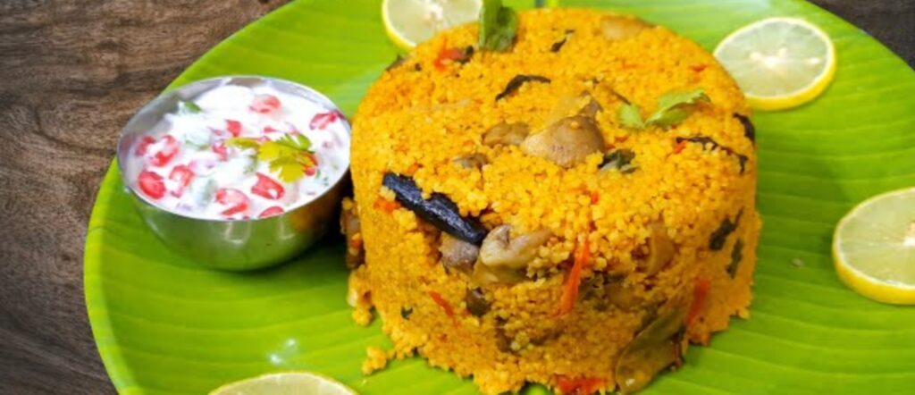 thinai mushroom biryani